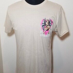 Fresh Laundry Mens Small T‎ Shirt Saints Club Good Vibes Tan Retro Street NWOT